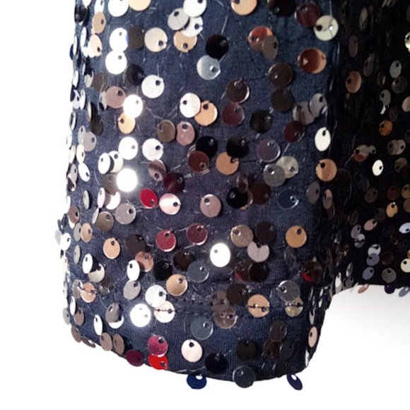 Black Sequined Sequins Dress Medium NEW NWT - Picture 5 of 6